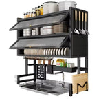 Escurridor Doble Nivel Con Puertas 🤩– Orden total y El Mejor Estilo Para Tu Cocina