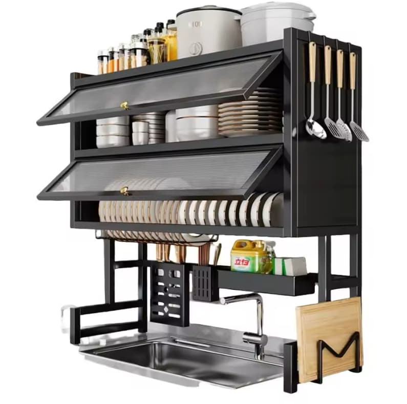 Escurridor Doble Nivel Con Puertas 🤩– Orden total y El Mejor Estilo Para Tu Cocina