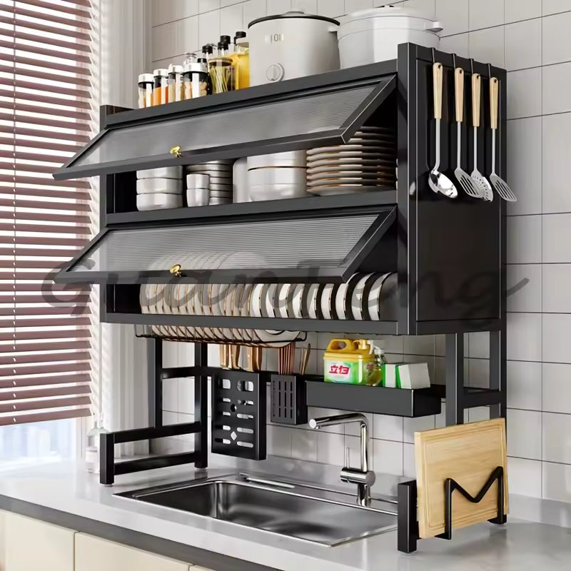 Escurridor Doble Nivel Con Puertas 🤩– Orden total y El Mejor Estilo Para Tu Cocina